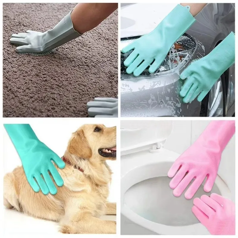 1 قطعة قفازات غسل الصحون سيليك - مراجعة Dish Glove Rubber وسعره